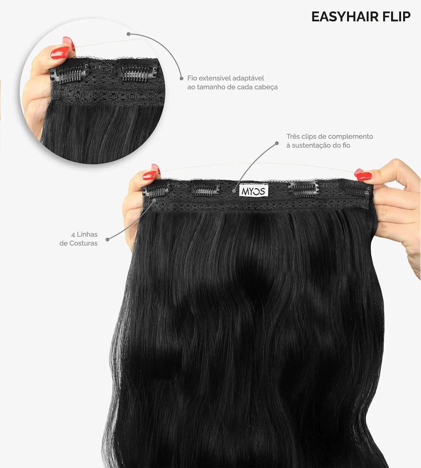 EasyHair Flip 60cm | 90gr (Ponta Grossa)